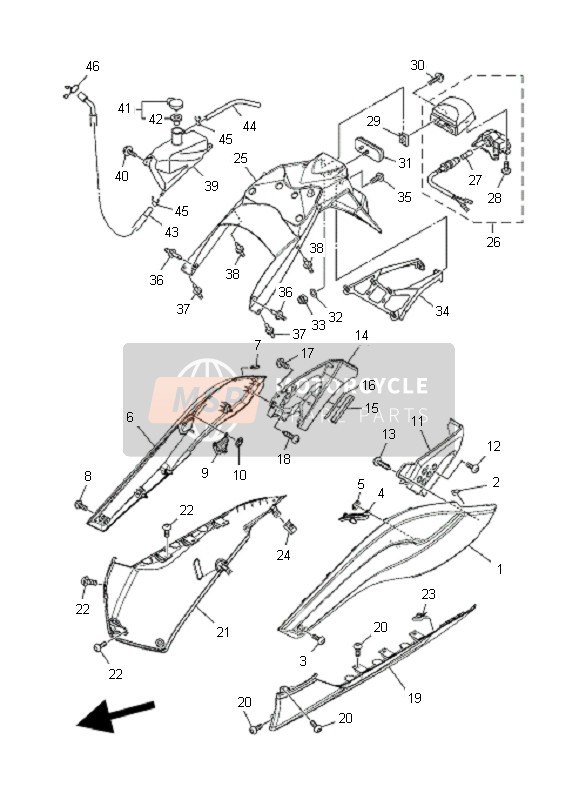 4B52174100P6, Cover, Kant 4, Yamaha, 0